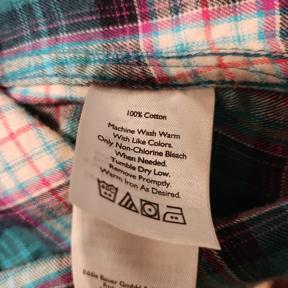 Eddie Bauer firelight flannel nwot Small women's all cotton mermaid 🧜‍♀️ shades - Picture 8 of 9